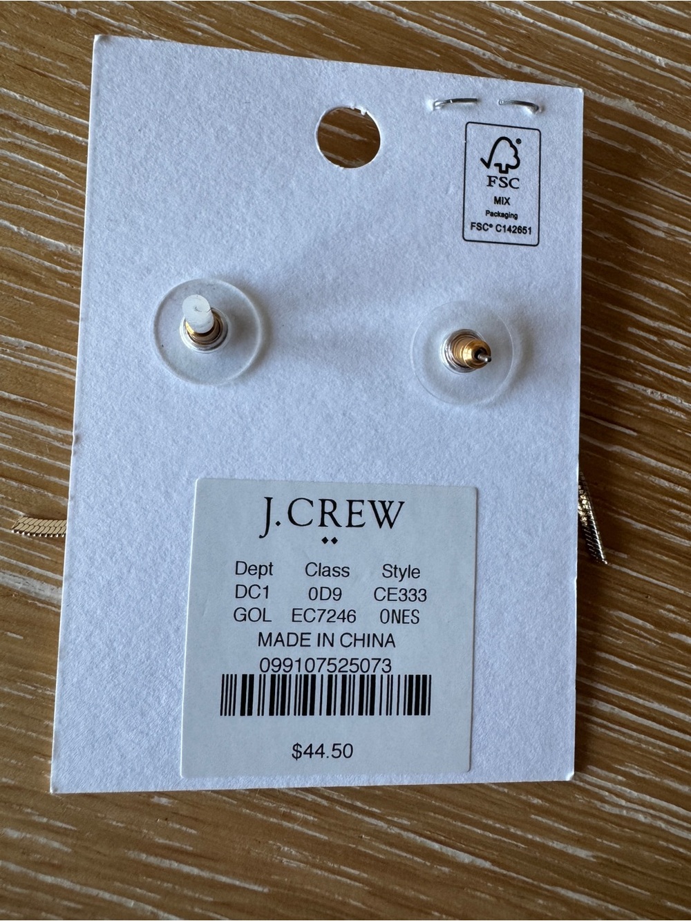 NWT! J. CREW FACTORY Metallic Bow Earrings, Gold - Picture 12 of 14